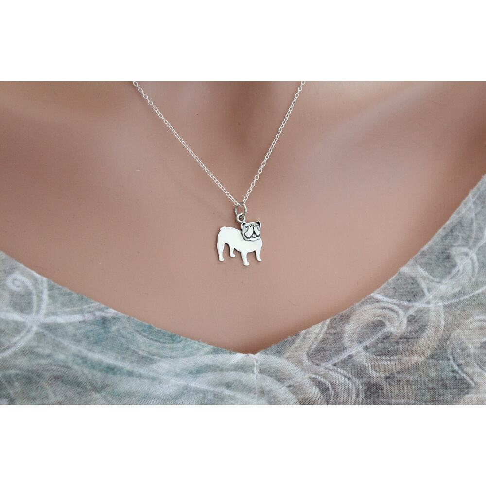 Sterling Silver Bulldog Dog Charm